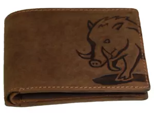 Geldbörse Jagd Sau Naturleder Büffelleder Kombibörse Kartenbörse RFID / NFC - Bild 1 von 10