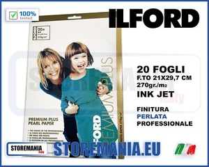 ILFORD CARTA FOTOGRAFICA INKJET A4 PERLATA 20 Fg. 21 X 29,7 - 270 gr CANON EPSON - Zdjęcie 1 z 1