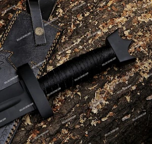 Unique Handmade Carbon Steel Norse / Viking Valhalla Sword With Ruins Language. - Picture 1 of 7