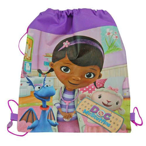Bolso Bandolera Bolso Cordón No Tejido Doc McStuffins Púrpura NUEVO Foto 1 de 3