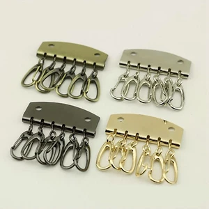 Leder Wallet Tasche Keychain Key Clip Buckle Key Halterung Ring Row Haken Metall - Bild 1 von 9