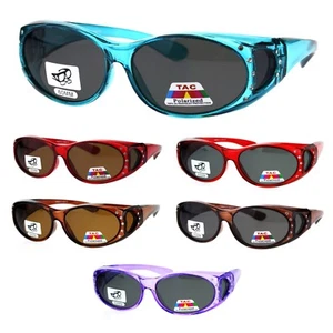 SA106 Rhinestone Polarized Womens 60mm Over the Glasses Fit Over Sunglasses - Imagen 1 de 37