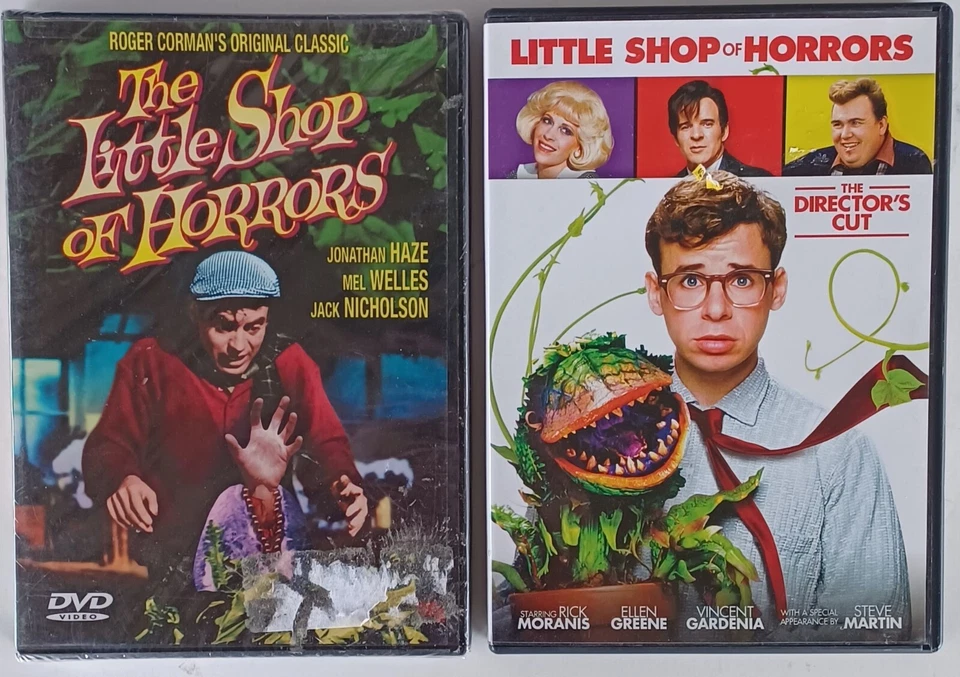LITTLE SHOP OF HORRORS - JACK NICHOLSON + RICK MORANIS VERSIONS  - (2) DVD LOT - Image 1 of 1