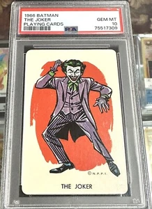 1966 Whitman Batman Playing Card Game The Joker PSA 10 Gem Mint POP 4 - Picture 1 of 2