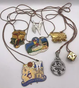 VINTAGE LOT OF 7 GERMAN CARNIVAL MEDALS/NECKLACE. - Picture 1 of 23