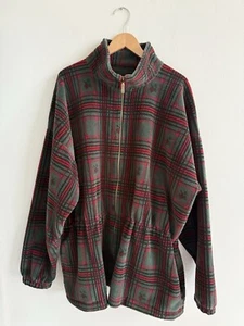 Vintage Fine Womens Apparel Alps USA Made Full Zip Fleece Size XL Cinch Waist - Picture 1 of 10