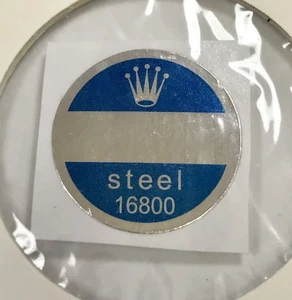 ROLEX 16800 Submariner Steel Caseback CASE BACK Blue Sticker INTERMEDIATE DIAL - Picture 1 of 1