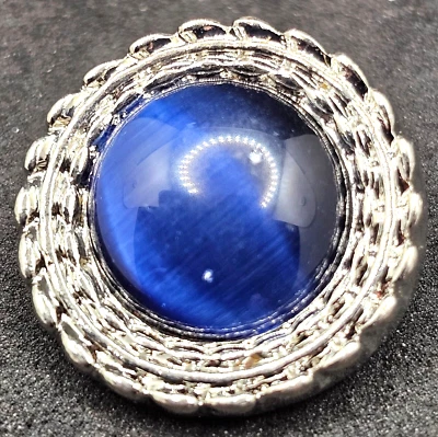 Dije de botón de piedra azul para joyería broches de presión de jengibre 18 mm Foto 1 de 3