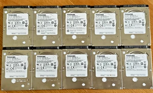 10 x FAULTY 1TB Toshiba SATA 2.5" Hard Drive MQ04ABF100 5400RPM Laptop HDD Slim - Photo 1/6