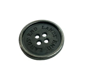 Lands' End Silber Grau Ton Ersatz Haupt Front Ersatz Knopf 0,90" - Bild 1 von 3