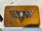 1964-67 OEM Chevrolet Impala Chevelle Auto Badge Emblem on Wood Display Chevrolet Chevelle