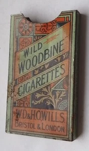 Vintage Antique Cigarette Packet unique EMPTY box Metal Tin Wills woodbine Rare - Picture 1 of 8