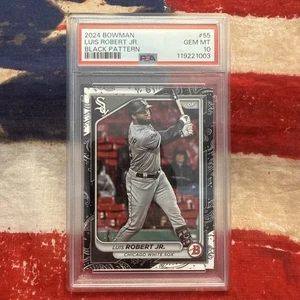 2024 Bowman - Black Pattern 4/15 Luis Robert Jr #55 PSA 10 White Sox - Bild 1 von 3