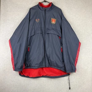 Vintage Arsenal FC Nike Team Jacket Mens XXL Navy Blue Red Fleece Lined - Picture 1 of 13