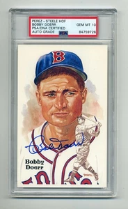 BOBBY DOERR GEM MINT 10 PSA/DNA SIGNED PEREZ STEELE POST CARD - SUPERB!! - Picture 1 of 1
