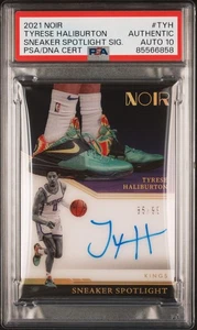 2021 Noir TYRESE HALIBURTON Sneaker Spotlight Auto 85/99 PSA Auth. Auto 10 (858) - Bild 1 von 2