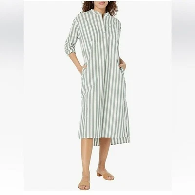 Madewell Zayda 棉府绸超大条纹迷笛衬衫裙 - 大号 — 第 1/4 张图片