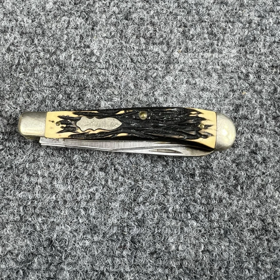 Schrade Uncle Henry 285UH Pro Trapper Pocket Knife Made In USA Vtg 1960s - Image 1 of 4