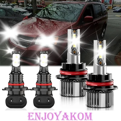 For Dodge Grand Caravan 2005-2007 LED Headlight Bulb + Fog Light Combo 6500K - Image 1 of 4