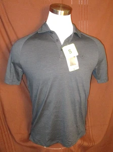 Hurley Men's Polo Shirt, Logo, Black, Polyester Blend, Compression, Size S, New - Picture 1 of 5
