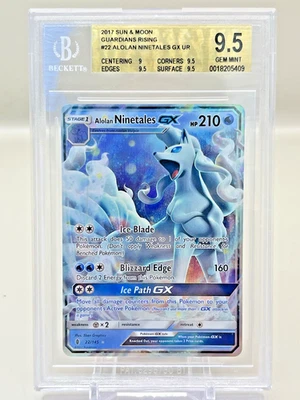 2017 Pokemon Sun and Moon Guardians Rising Alolan Ninetales GX UR BGS 9.5 Mint - Image 1 of 2