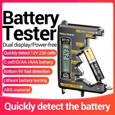 Household Battery Tester Accurate Voltage Detector Precision Detector LCD Displa - Image 1 of 4