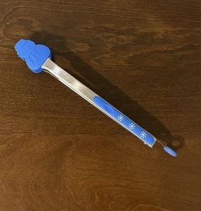 Tara Temptations Blue Rubber Snowman 11.5” Tongs Winter Whimsy Kitchen Utensil - Picture 1 of 5