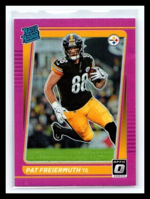 2021 Donruss #P-281 Pat Freiermuth Optic Rated Rookie Preview Pink Holo RC - Image 1 of 2