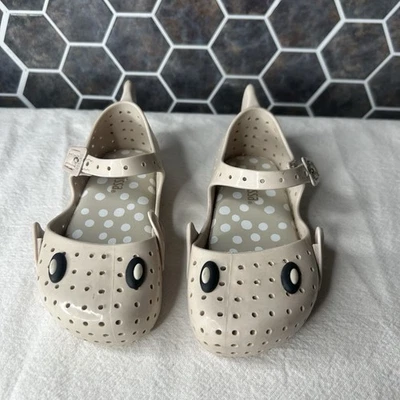 Мини Melissa ребенка ясельного возраста размер 8 Furadinha + Fabula рыбы желе Мэри Джейнс желтовато-коричневый - Изображение 1 из 4