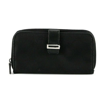 Banana Republic Mujer Grande Negro Billetera Cremallera Completa Bolsillo Portatarjetas de Crédito Foto 1 de 4