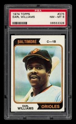 1974 Topps Set-Break #375 Earl Williams PSA 8 NM-MT - Image 1 of 3