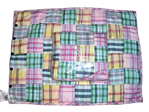 Par de SHAMS MADRAS ACOLCHADOS RALPH Lauren ESTÁNDAR Carly University Rosa - Imagen 1 de 7