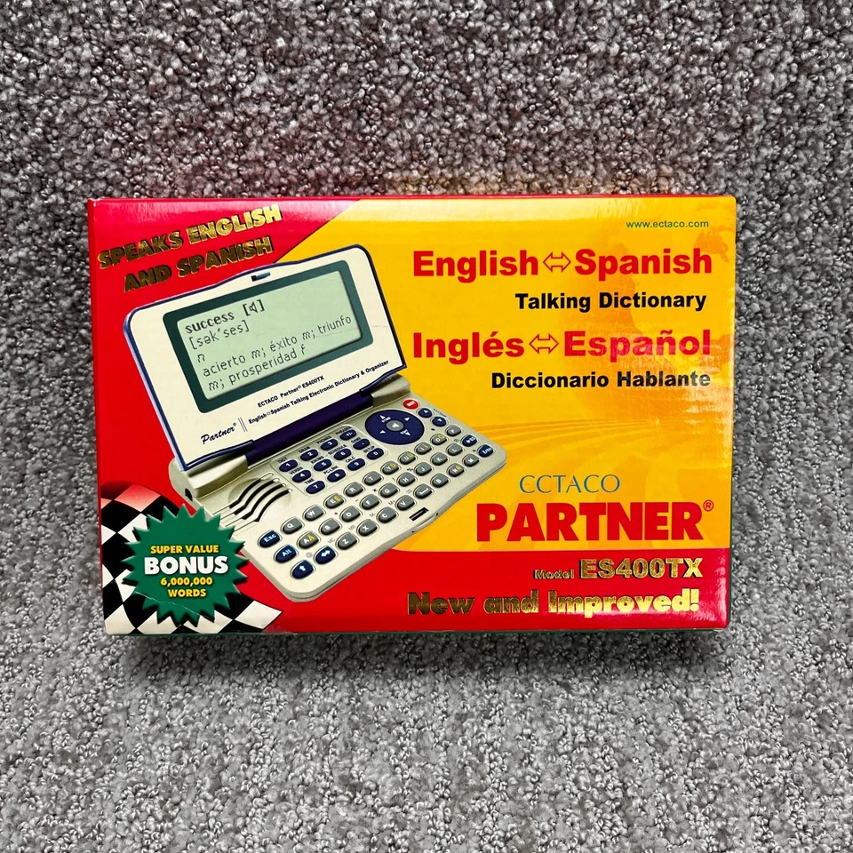 ECTACO Partner ES400TX Inglés Español Hablando Diccionario Traductor Portátil Foto 1 de 4