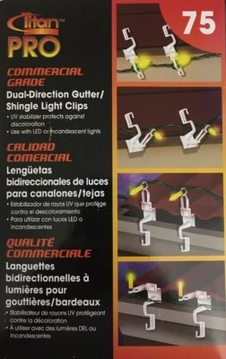 Dyno Titan Pro Commercial Grade Dual-Direction Gutter/Shingle Light Clips 75pcs - Image 1 of 4