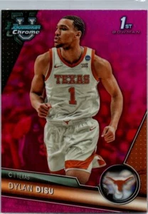 2023-24 Bowman University Chrome #80 Dylan Disu Pink Refractor - Bild 1 von 2