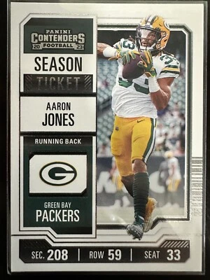 Aaron Jones 2023 Panini Contenders Football Midfield Ticket Game #36 Packers - Image 1 of 2