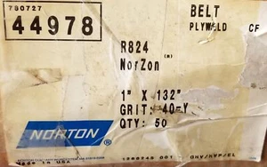 Norton 44978 R824 NorZon Plus Plyweld 40-Y Grana 1"x132" Cinghie di Levigatura SCATOLA da 48+ - Foto 1 di 9