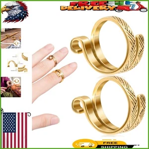 2-Pack Adjustable Metal Crochet Rings - Perfect Yarn Guide Finger Holders - Picture 1 of 9