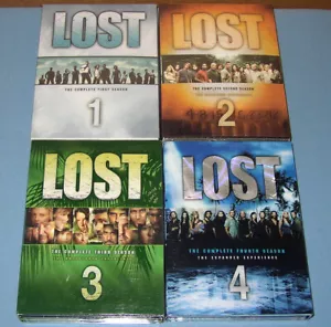 LOST Complete Seasons 1-4 ABC TV Series 1 2 3 4 on 27 Region 1 DVD Discs + Cases - Foto 1 di 12