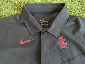 Nike Dri-Fit USC Trojans black polo golf shirt Adult Men's S - Picture 1 of 5
