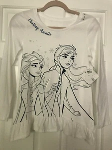 NWT Girls Justice Size 12 Disney Frozen II Long Sleeve Top - Picture 1 of 8