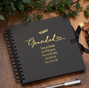 Personalised Grandad Multiple Colours Scrapbook Photo Album Gift With Sentiment - Picture 1 of 10