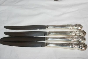 "CUCHILLOS DE CENA WM ROGERS MFG CO. PLATO DE PLATA ""MAGNOLIA"" (4) - Imagen 1 de 2