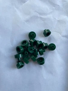 LEGO-NEW-#20482-DARK GREEN-TILE ROUND 1 X 1 W/ BAR AND PIN HOLDER-25 PIECES - Picture 1 of 1