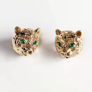 Nuevos aretes llamativos con cabeza de tigre de Zara elegantes para mujer fiesta vacaciones joyería - Imagen 1 de 4