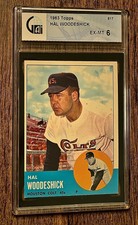1963 Topps Hal Woodeshick Pitcher Houston Colt .45's GAI 6 EX-MT # 517