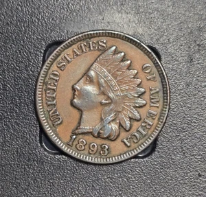1893 Indian Cent Penny  XF/AU   J055 - Picture 1 of 2