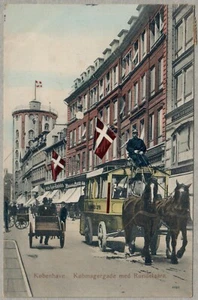 DINAMARCA. København. Købmagergade med Rundetaarn (PC539) - Imagen 1 de 2
