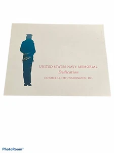 United States Navy Memorial Dedication 13. Oktober 1987 Programm  - Bild 1 von 12