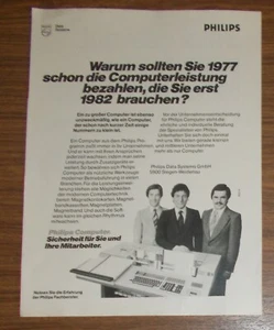 Seltene Werbung PHILIPS P300 Computer - Computerleistung 1977 - Picture 1 of 1